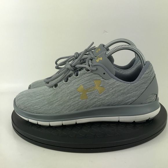 Under Armour Remix Gray/White Athletic Running Shoes 3020194-102 Women's Size 8 - Picture 8 of 12